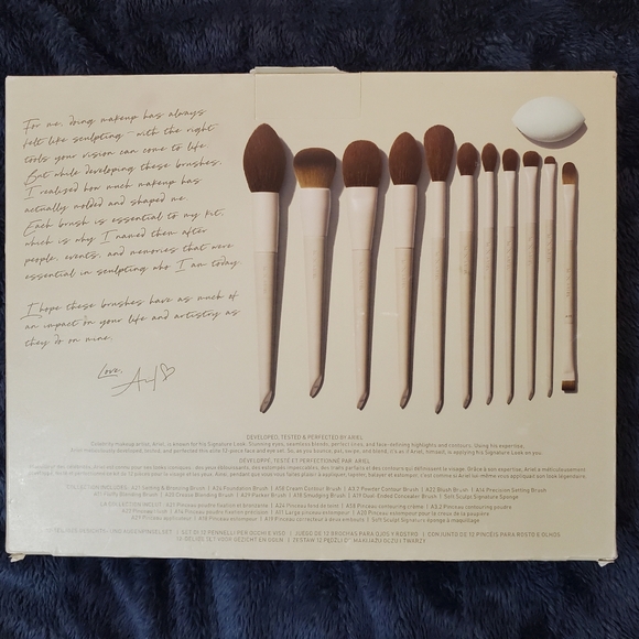 NIB Morphe x ARIEL Signature Series 12 piece Face & Eye Makeup Brush Kit - Picture 13 of 14